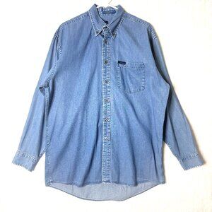 VTG PENDLETON Tencel Cotton Chambray Preppy Oxford Button Down Shirt Mens M